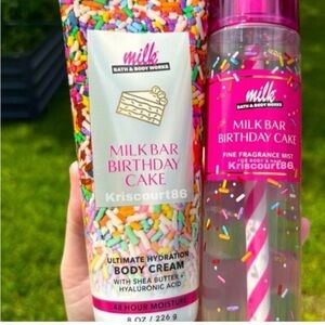 Bath & Body Works Milk Bar Birthday Cake Body Cream and Mist .. PRICE FIRM